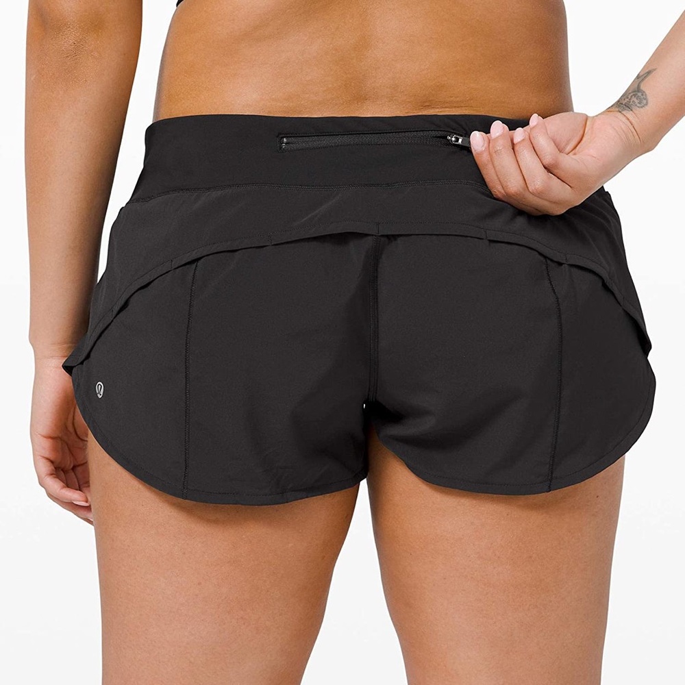 Lululemon Black Speed Up Shorts 2.5 Inseam